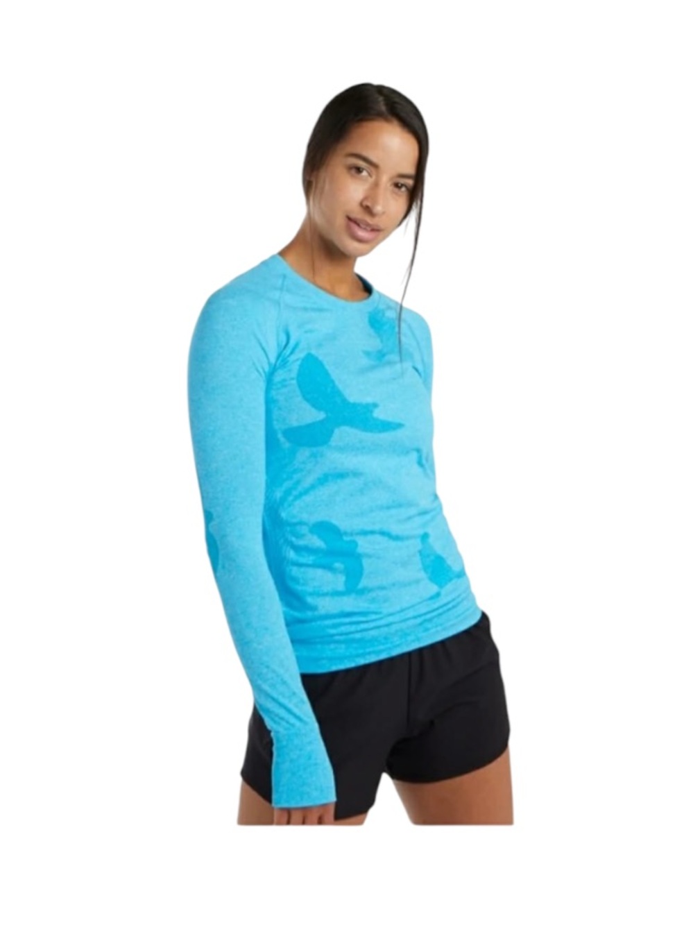 Oiselle Wings Out Long Sleeve Top Activewear Work Out Top Thumbholes Size Medium